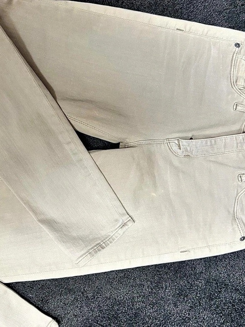 Hudson Straight Leg Jeans in Cream Waist 28